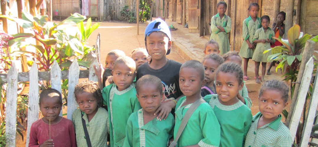A group of children in Madagascar